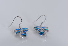 Load image into Gallery viewer, Sterling and opal Palm tree earrings