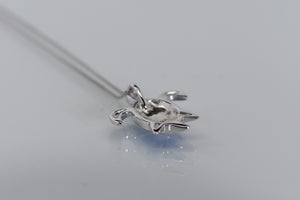 Sterling and opal turtle necklace