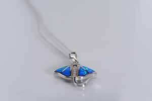 Sterling and opal Stingray necklace