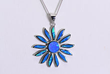 Load image into Gallery viewer, Sterling and opal Sun necklace