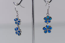 Load image into Gallery viewer, Sterling and opal flower earrings
