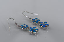 Load image into Gallery viewer, Sterling and opal flower earrings