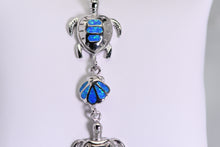 Load image into Gallery viewer, Sterling and opal Turtle and shell bracelet