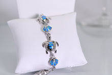 Load image into Gallery viewer, Sterling and opal Turtle and shell bracelet