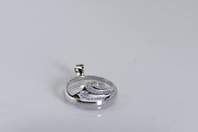 Load image into Gallery viewer, Sterling and blue topaz wave pendant