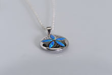 Load image into Gallery viewer, Sterling and opal sand dollar pendant