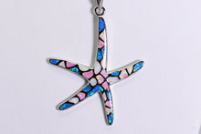 Load image into Gallery viewer, Sterling silver and opal starfish pendant