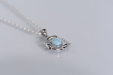 Load image into Gallery viewer, Sterling and Larimar dophin pendant