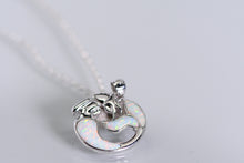 Load image into Gallery viewer, Sterling and white opal mermaid pendant