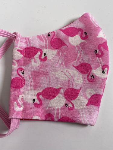 Pink Flamingos face mask