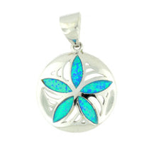 Load image into Gallery viewer, Sterling and opal sand dollar pendant